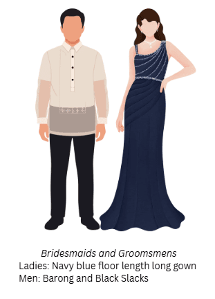 Bridesmaids and groomsmen attire guide